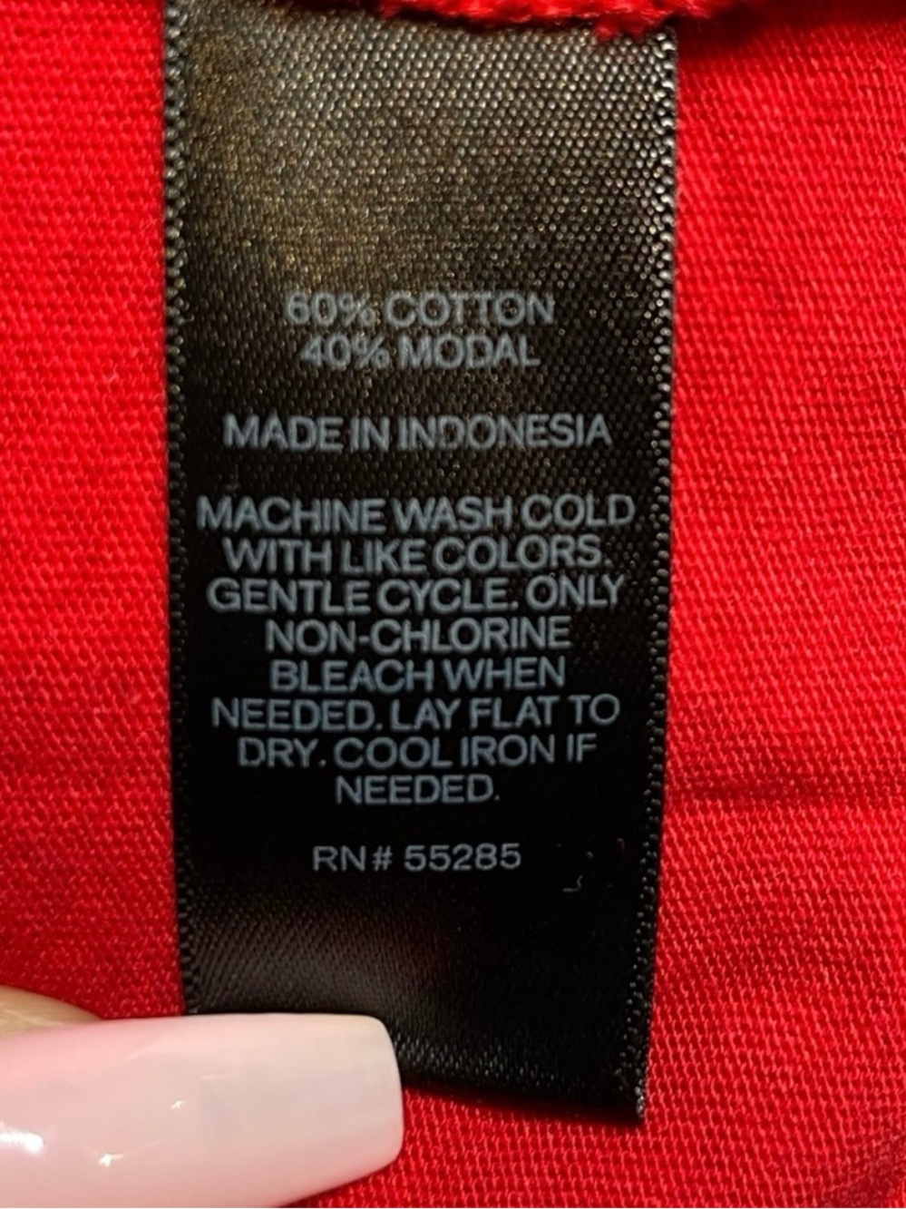 Express Red Navy Colorblock Raglan Henley Top - Picture 5 of 5